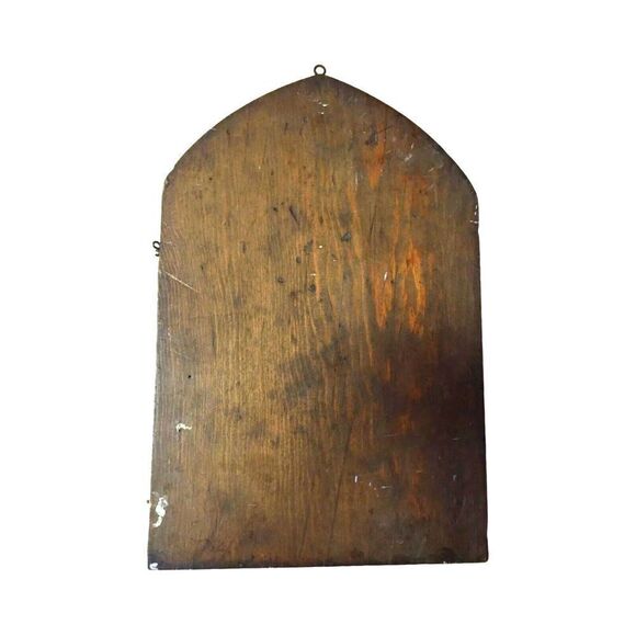 Antique Russian Christian Orthodox Triptych Icon Mother Virgin Madonna Jesus - Picture 7 of 13